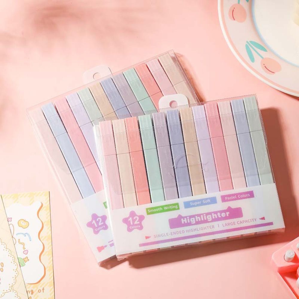 Pastel Highlighter Set Double Ended - Двуглавые маркеры, канцелярские принадлежности, флуоресцентные пастельные