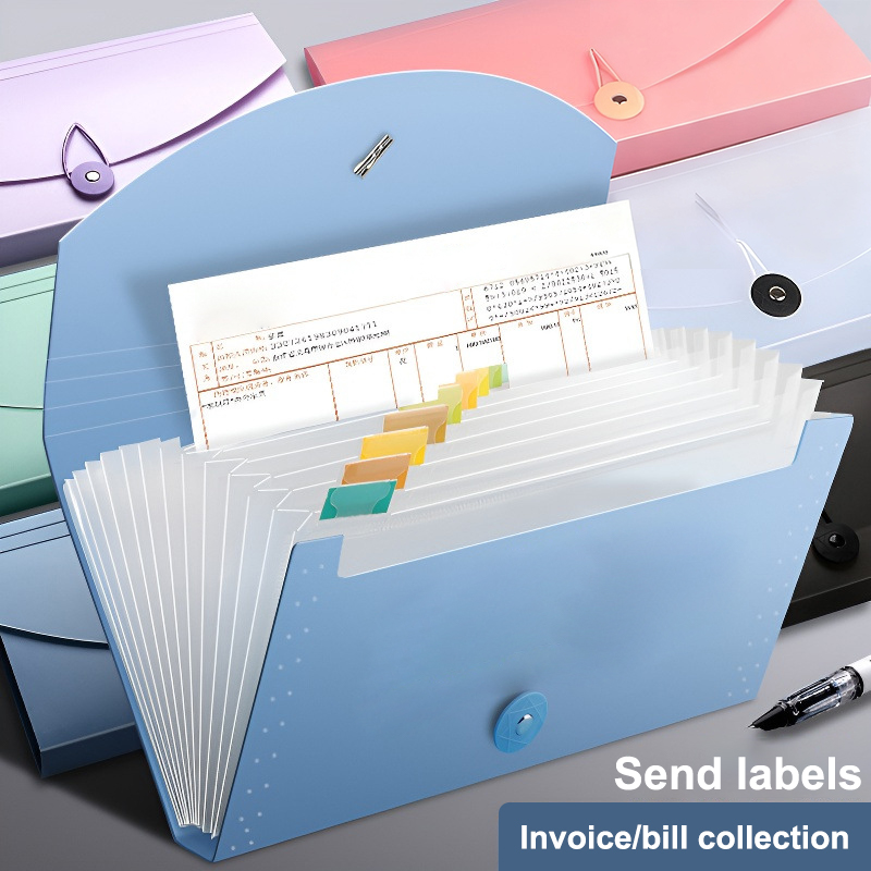 Expandable Accordion File Folder 13 Pockets - 13-карманный расширяющийся органайзер для документов, папка-аккордеон