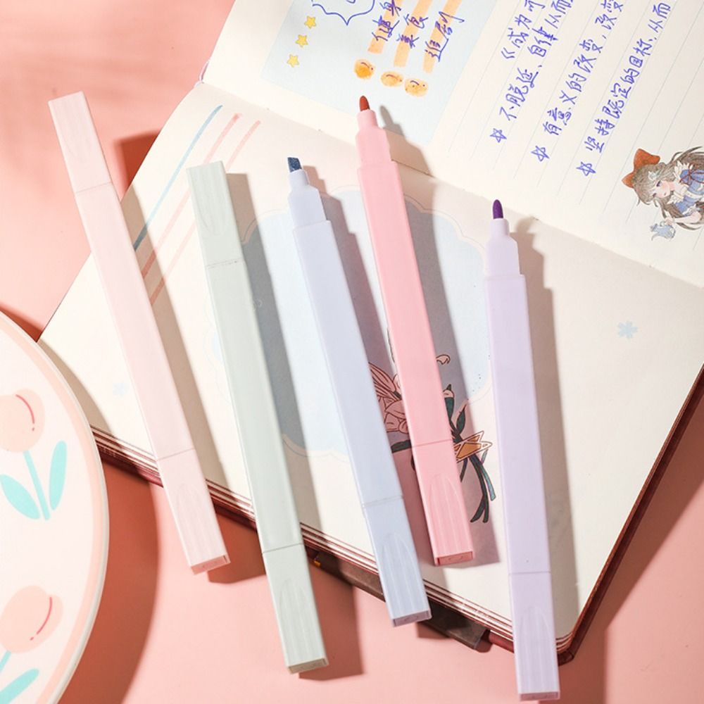 Двуглавые маркеры, канцелярски – обзор и цена Pastel Highlighter Set Double Ended