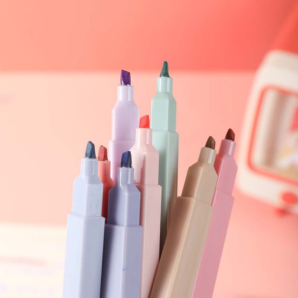 Двуглавые маркеры, канцелярски – обзор и цена Pastel Highlighter Set Double Ended
